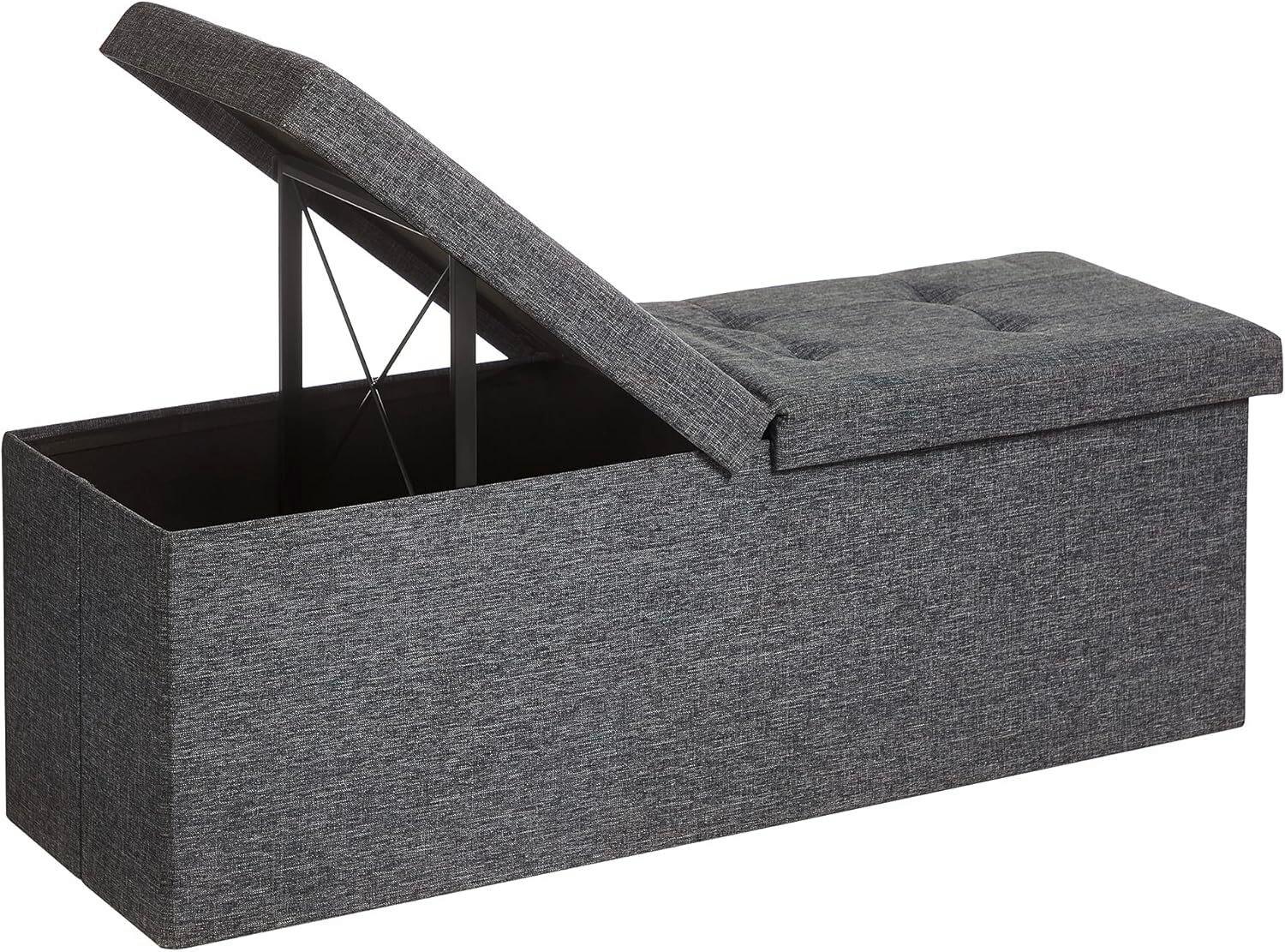 Sitzbox Grau B: 110 Cm - Grau, Basics, Holzwerkstoff/Textil (110/38/38cm)