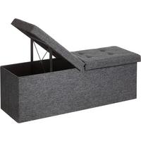 Sitzbox Grau B: 110 Cm - Grau, Basics, Holzwerkstoff/Textil (110/38/38cm)