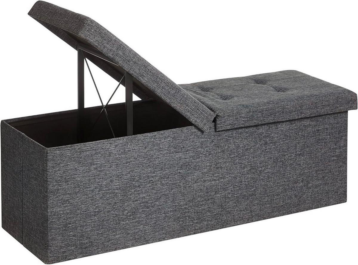 Sitzbox Grau B: 110 Cm - Grau, Basics, Holzwerkstoff/Textil (110/38/38cm)
