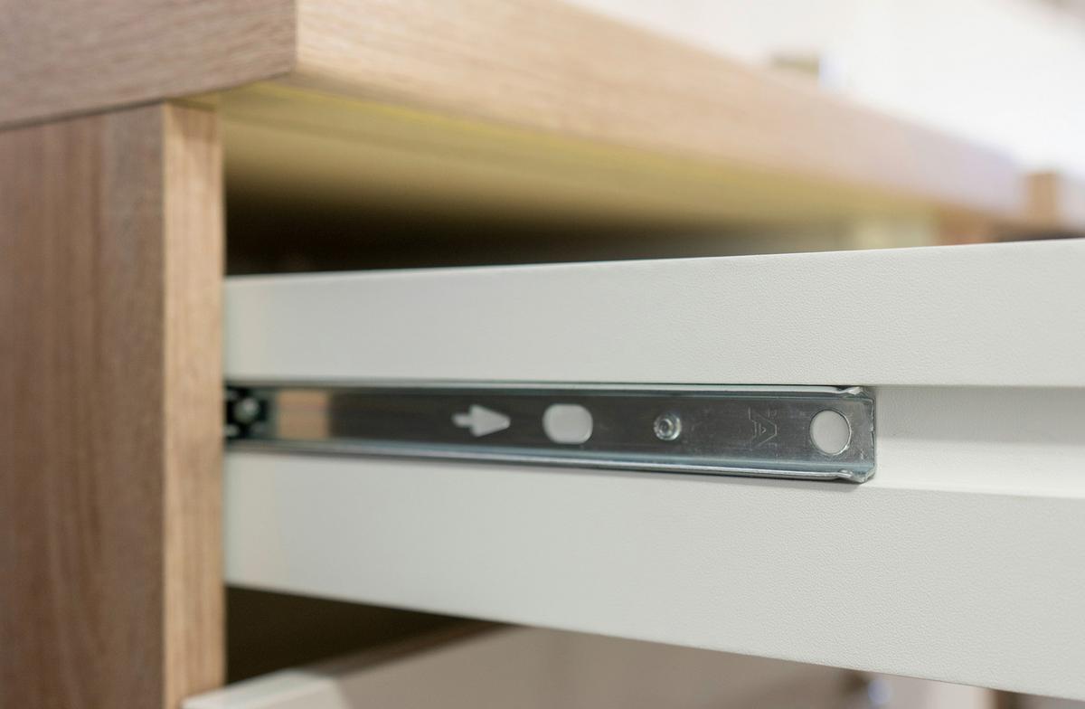 Eckküche Samoa Mit Geräten 280x170 cm - Weiß/Sonoma Eiche, MODERN, Holzwerkstoff (280/170cm) - FlexWell