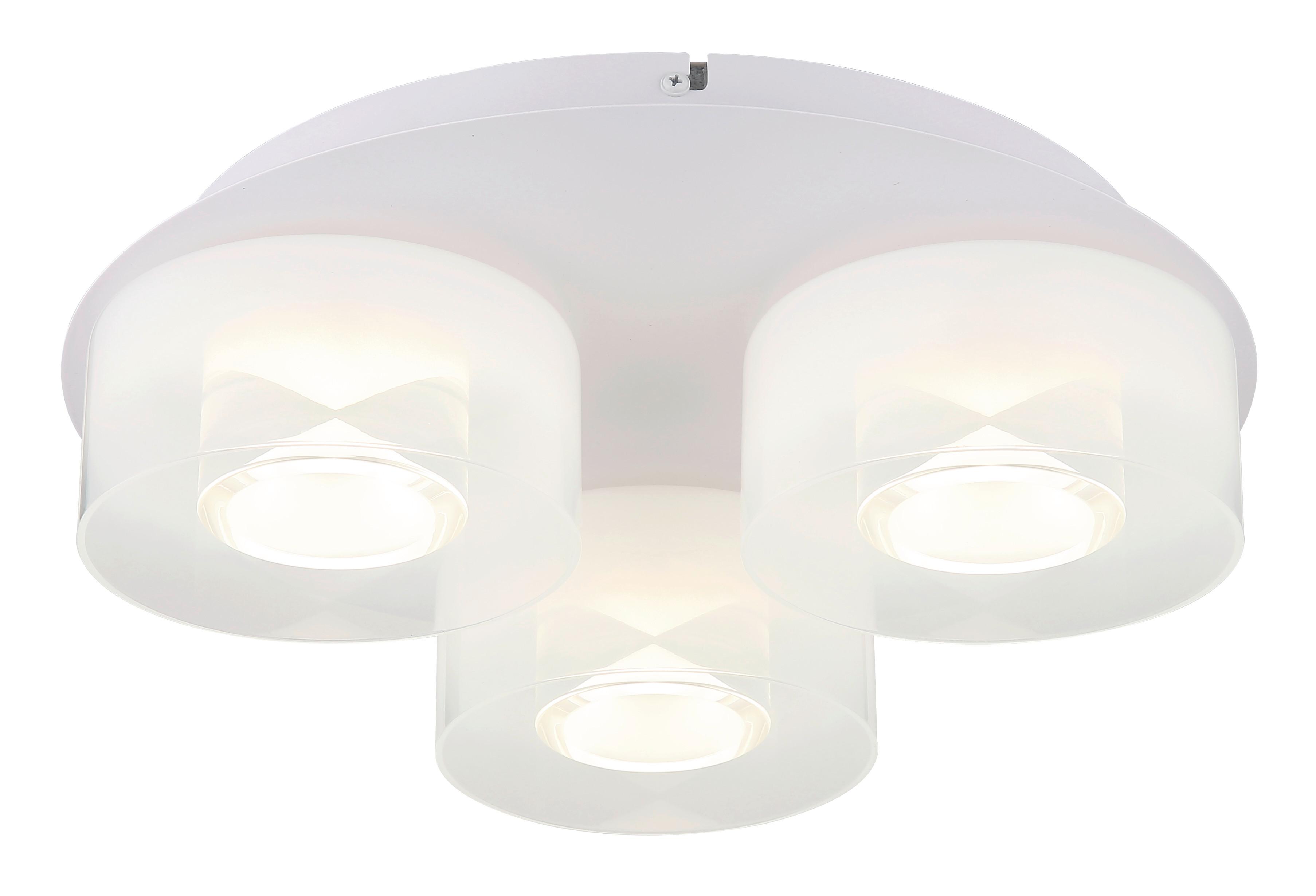 Deckenleuchte, 4000k Lunou - Weiß, Basics, Glas/Kunststoff (38/11,5cm)