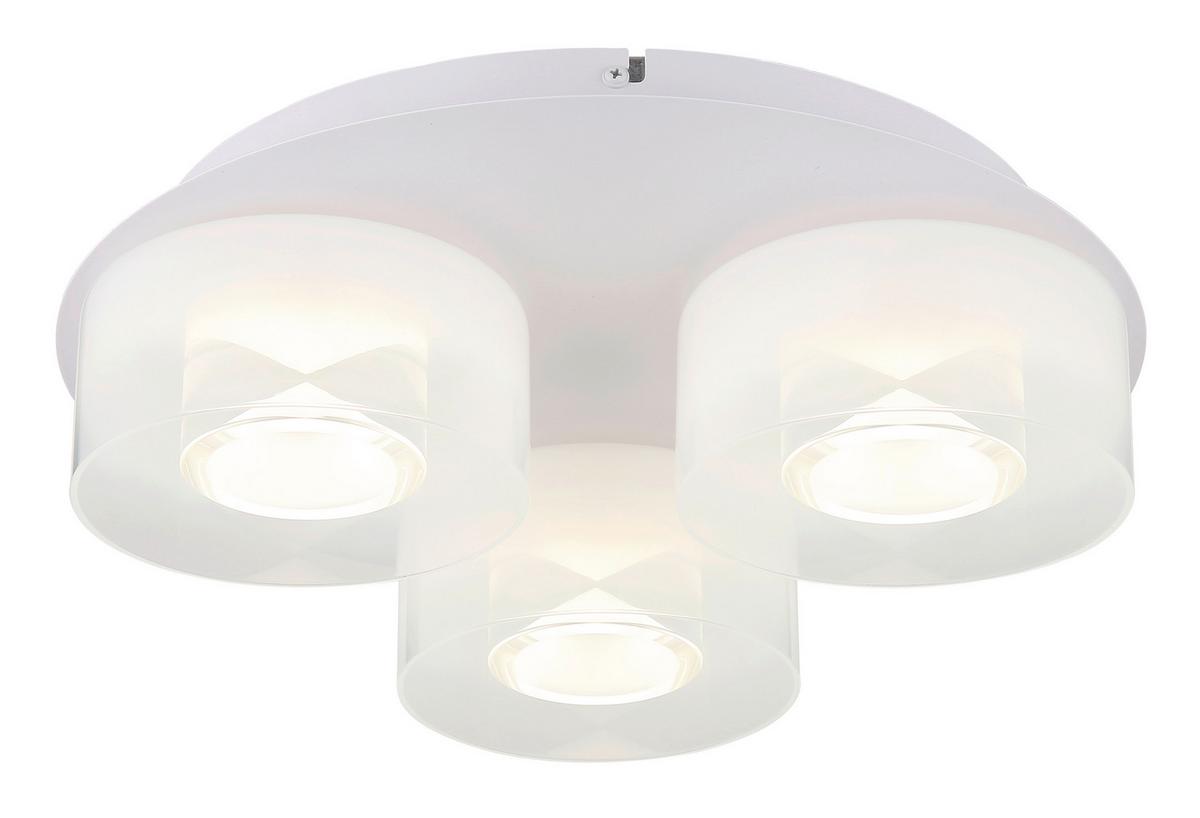 Deckenleuchte, 4000k Lunou - Weiß, Basics, Glas/Kunststoff (38/11,5cm)