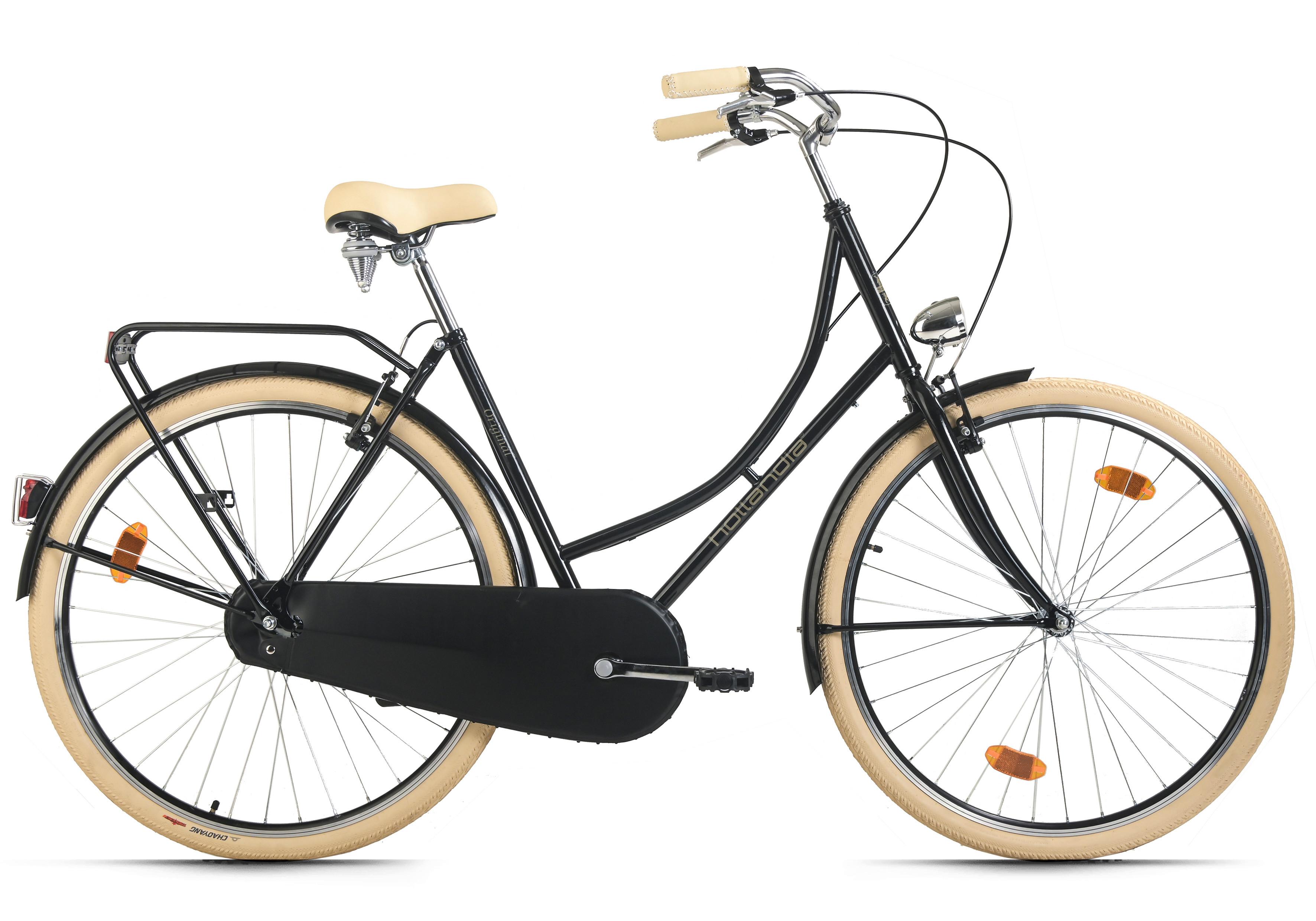Citybike Original Singlespeed Hollandia, Schwarz, 28 Zoll - Schwarz, Basics, Metall (25/140/60cm)