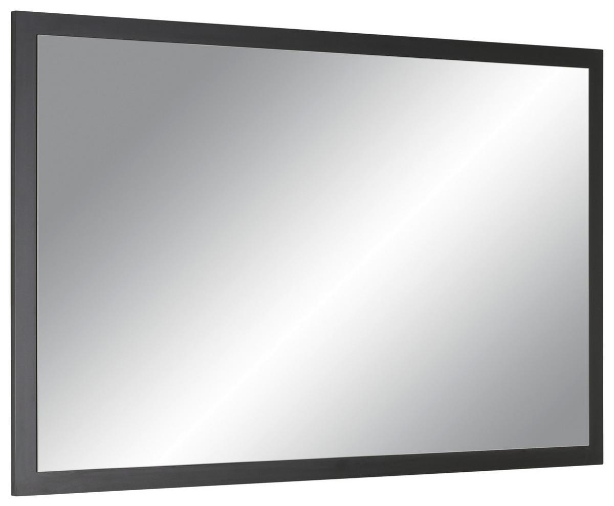 Wandspiegel Welcome Rechteckig Bxh: 130x84 Cm Schwarz Matt - MODERN, Glas/Holzwerkstoff (130/84/2,2cm)