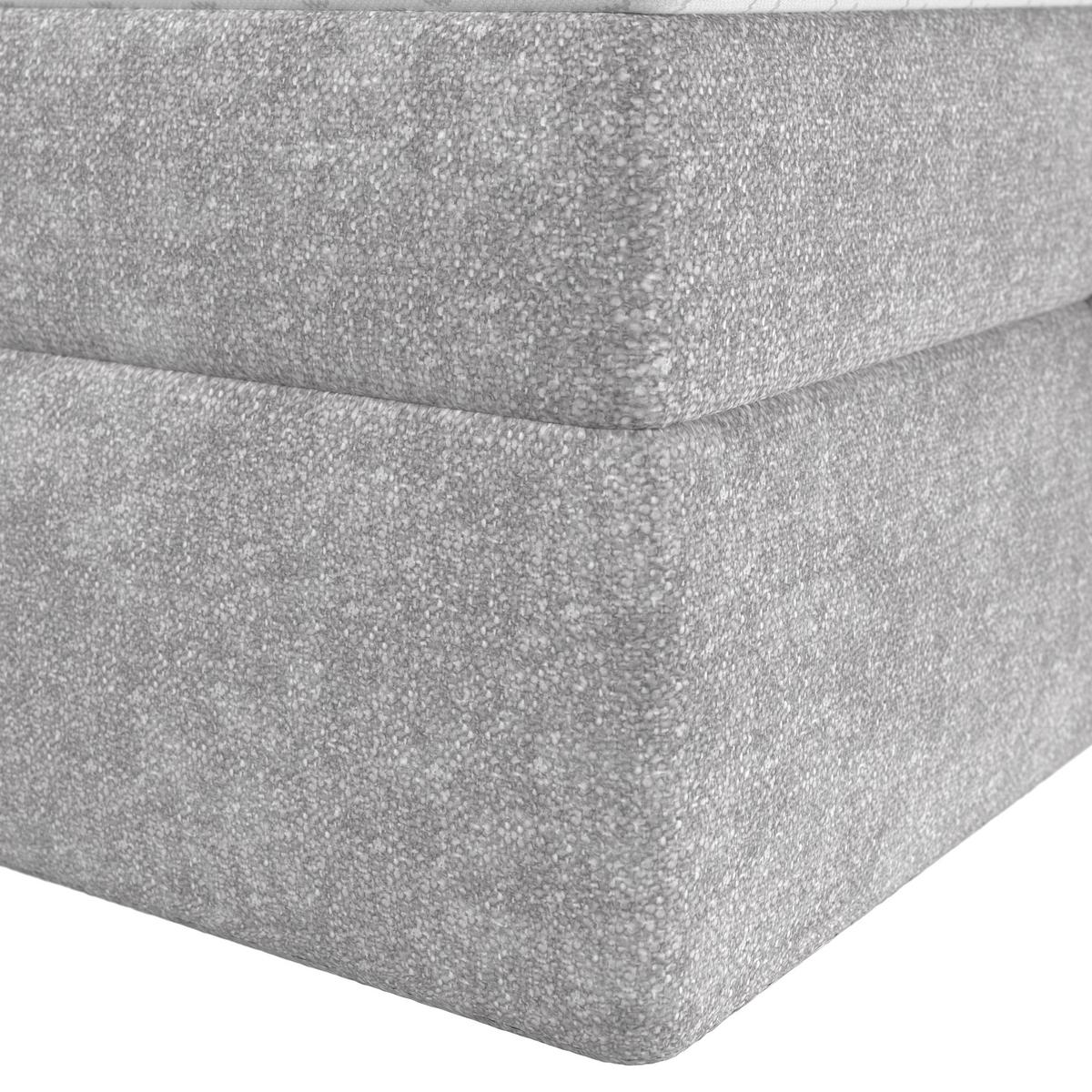 Boxspringová posteľ MALA 180x200 cm, sivá - čierna/sivá, Modern, drevo/kompozitné drevo (180/200cm) - Bessagi Home