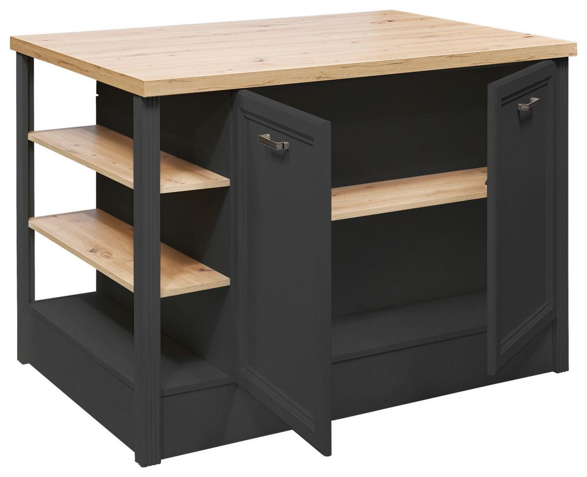 Konyhasziget Jasmin - Artisan tölgy/antracit, Modern, faalapú anyag (130/91/90cm)