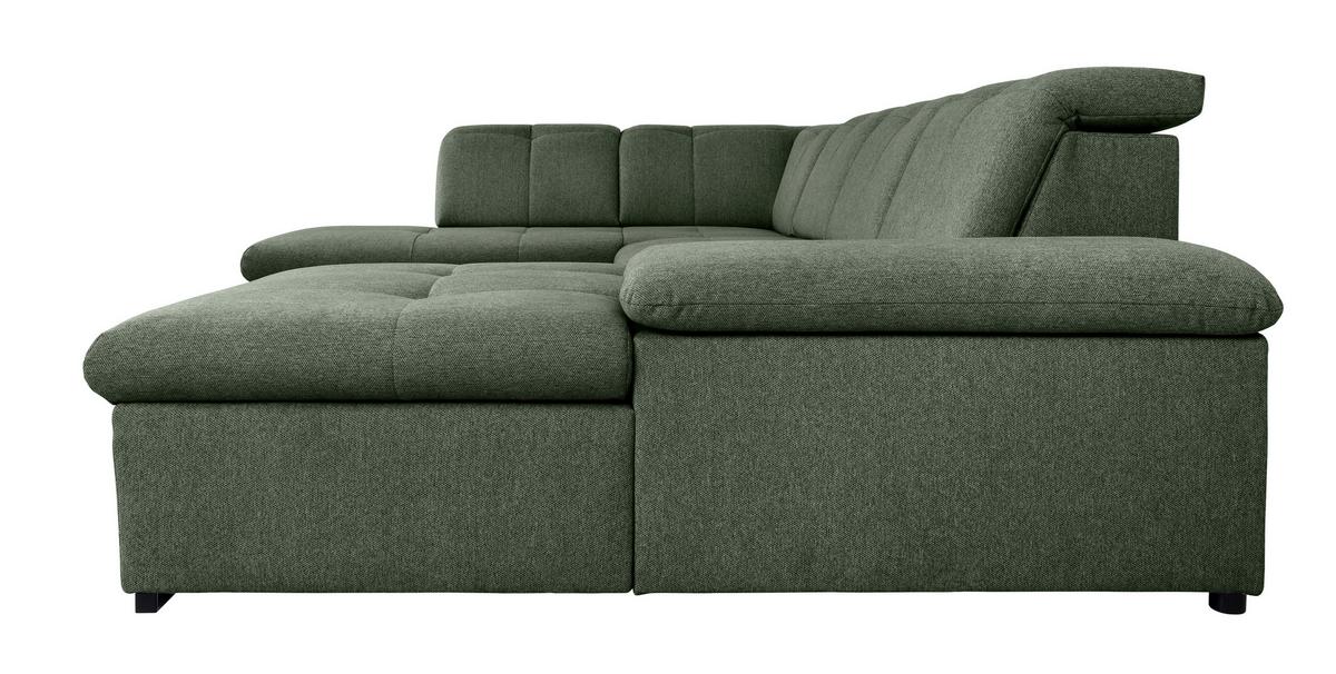 Wohnlandssschaft Grün U: 215x328x173 cm - Grau/Grün, Design, Textil (215/328/173cm) - MID.YOU