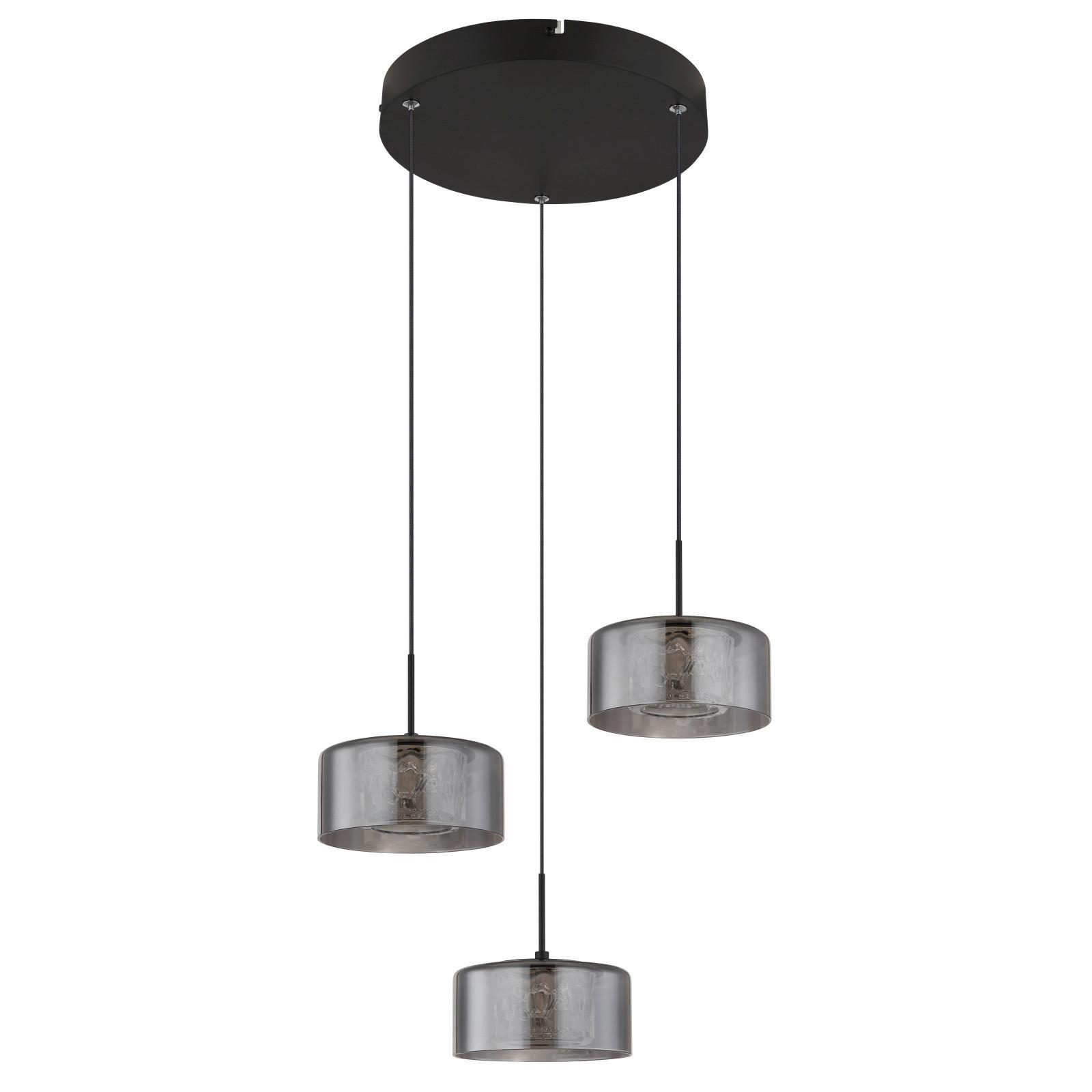 ZÁVĚSNÉ LED SVÍTIDLO 15634-3 FOGSY - černá/čiré, Design, kov/plast (40/150cm) - Globo