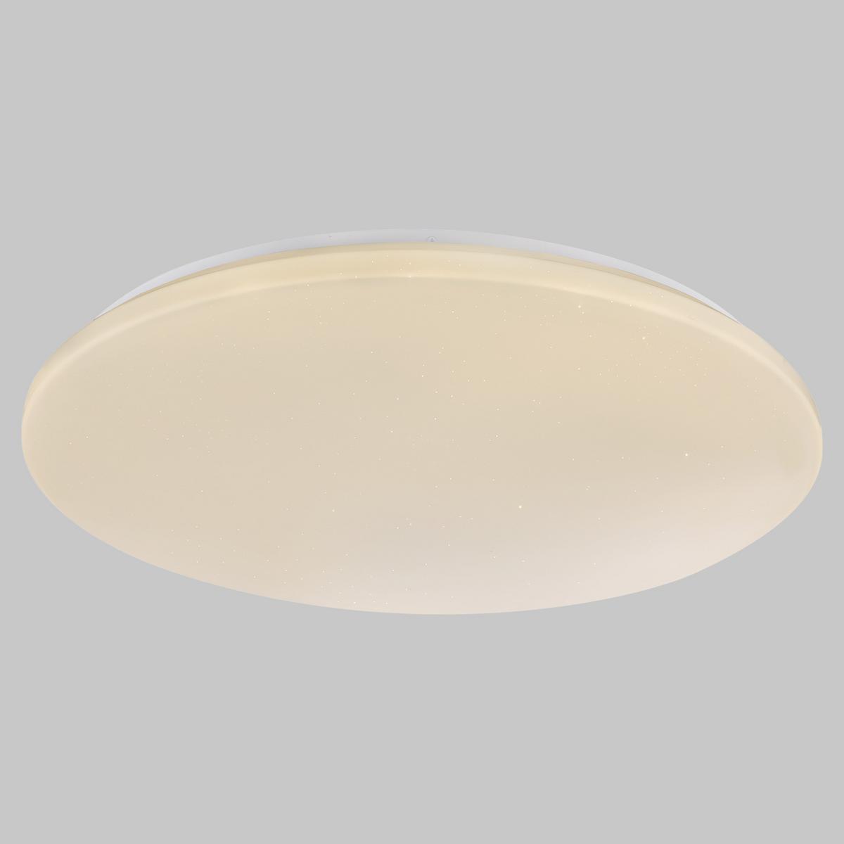 Led-deckenleuchte Ria Ø 55 Cm Mit Sternenhimmel - Weiß, Basics, Kunststoff/Metall (55/6,8cm) - Globo