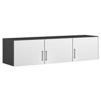 Aufsatzschrank B: 136 cm Aalen Extra Grau/ Weiß - Weiß/Grau, KONVENTIONELL, Holzwerkstoff (136/39/54cm)