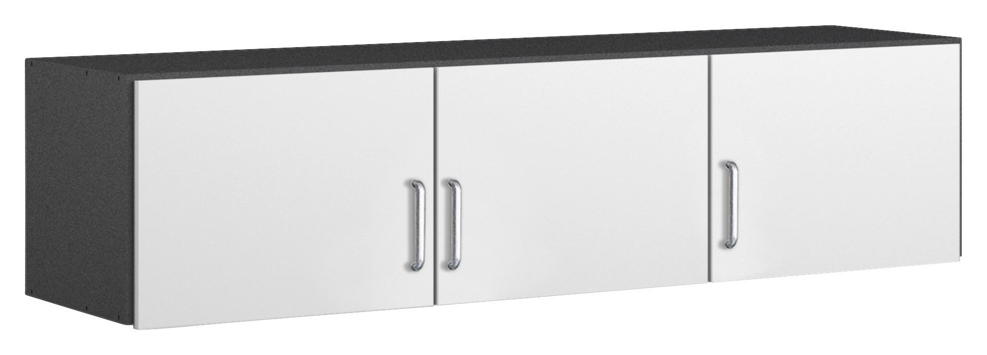 Aufsatzschrank B: 136 cm Aalen Extra Grau/ Weiß