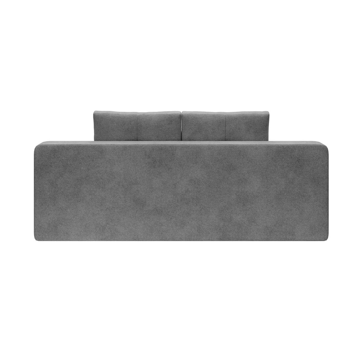 Boxspringsofa mit Bettkasten Webstoff dunkelgrau, B: 206 cm - Chromfarben/Dunkelgrau, Trend, Holzwerkstoff/Textil (206/90/105cm) - Luca Bessoni