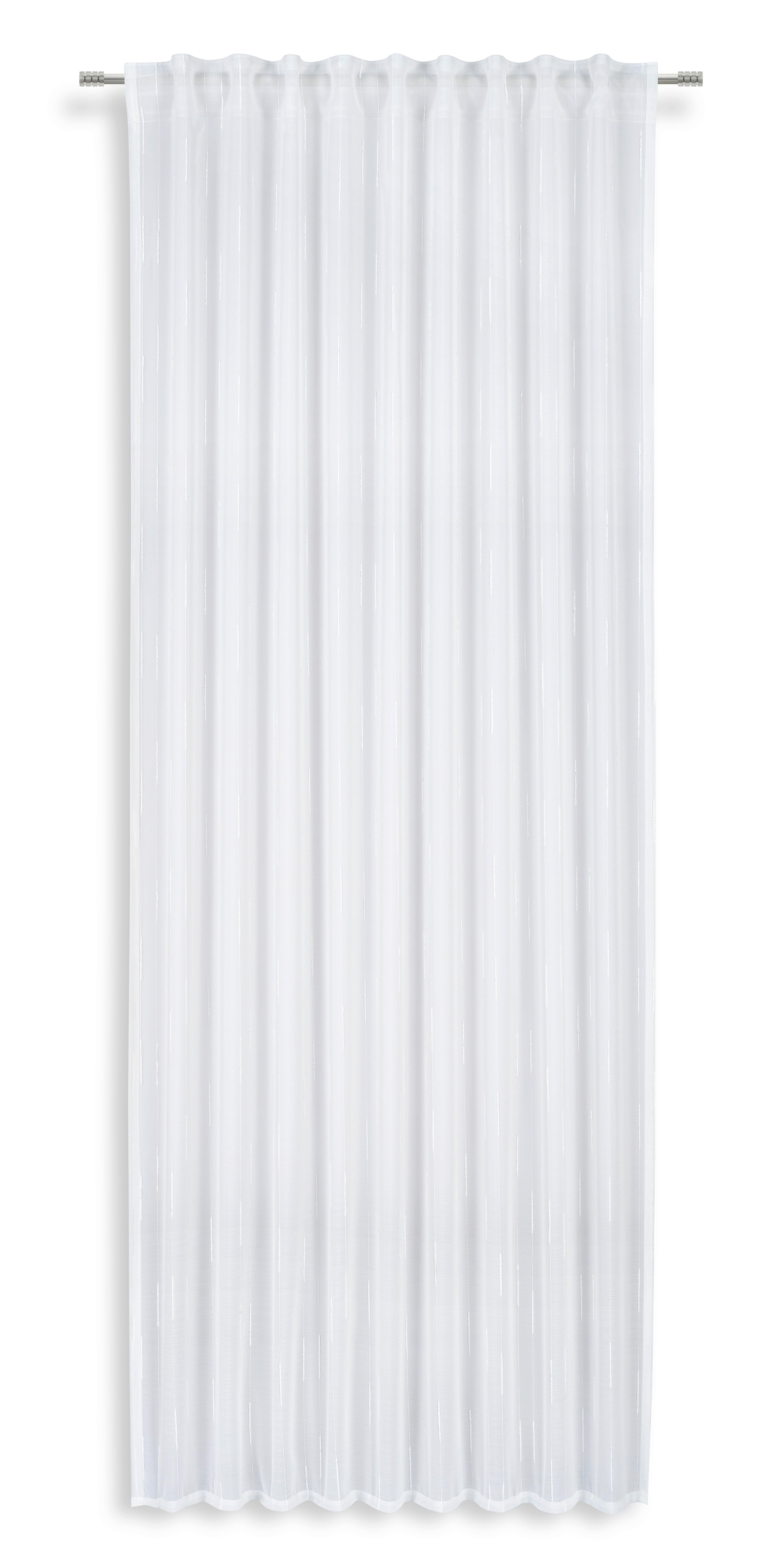 Vorhang mit Band Tamala 135x245 cm Weiß - Weiß, MODERN, Textil (135/245cm) - Luca Bessoni