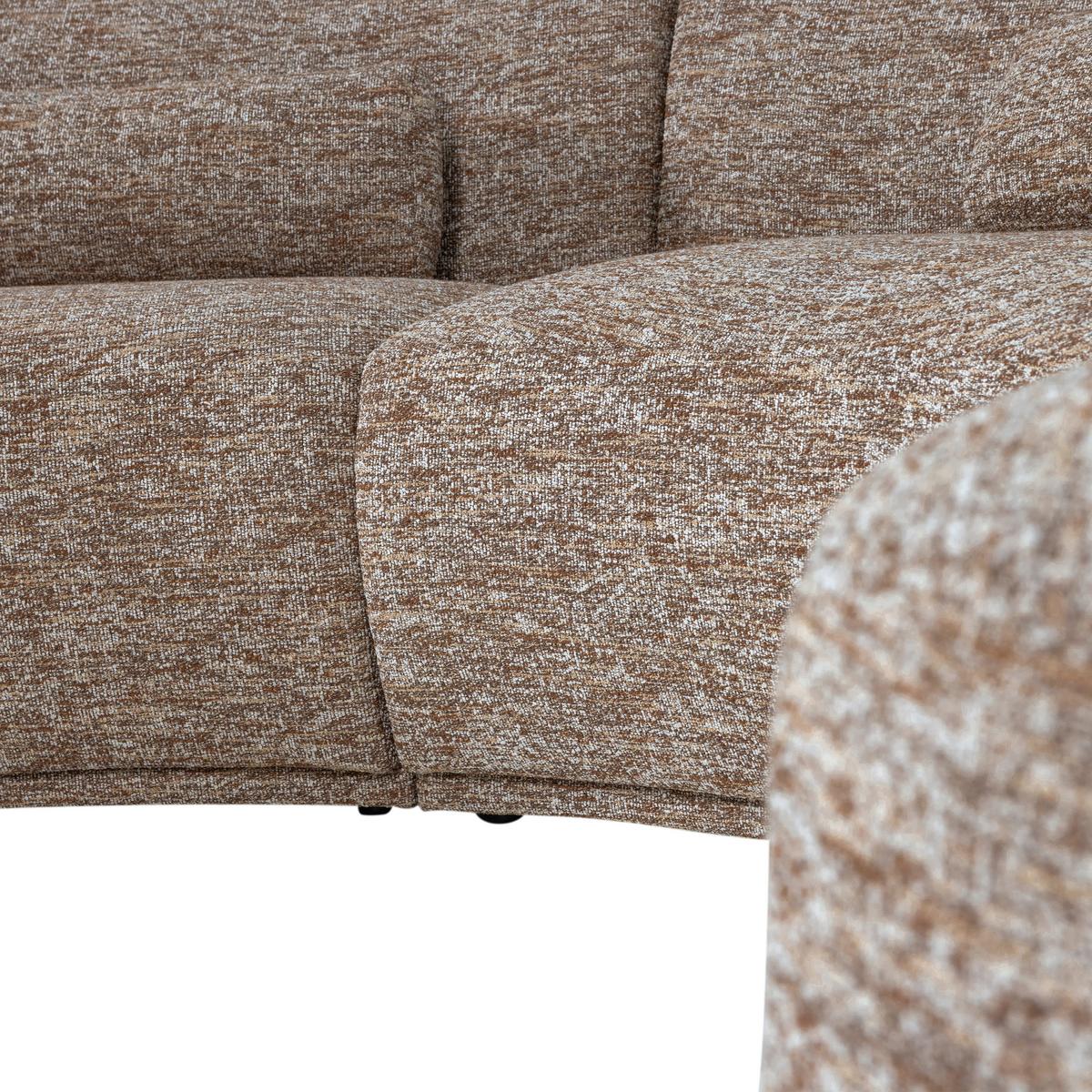 BIGSOFA Batavier Hellbraun B: 320cm - Hellbraun/Schwarz, Design, Textil (320/74/174cm) - Livetastic