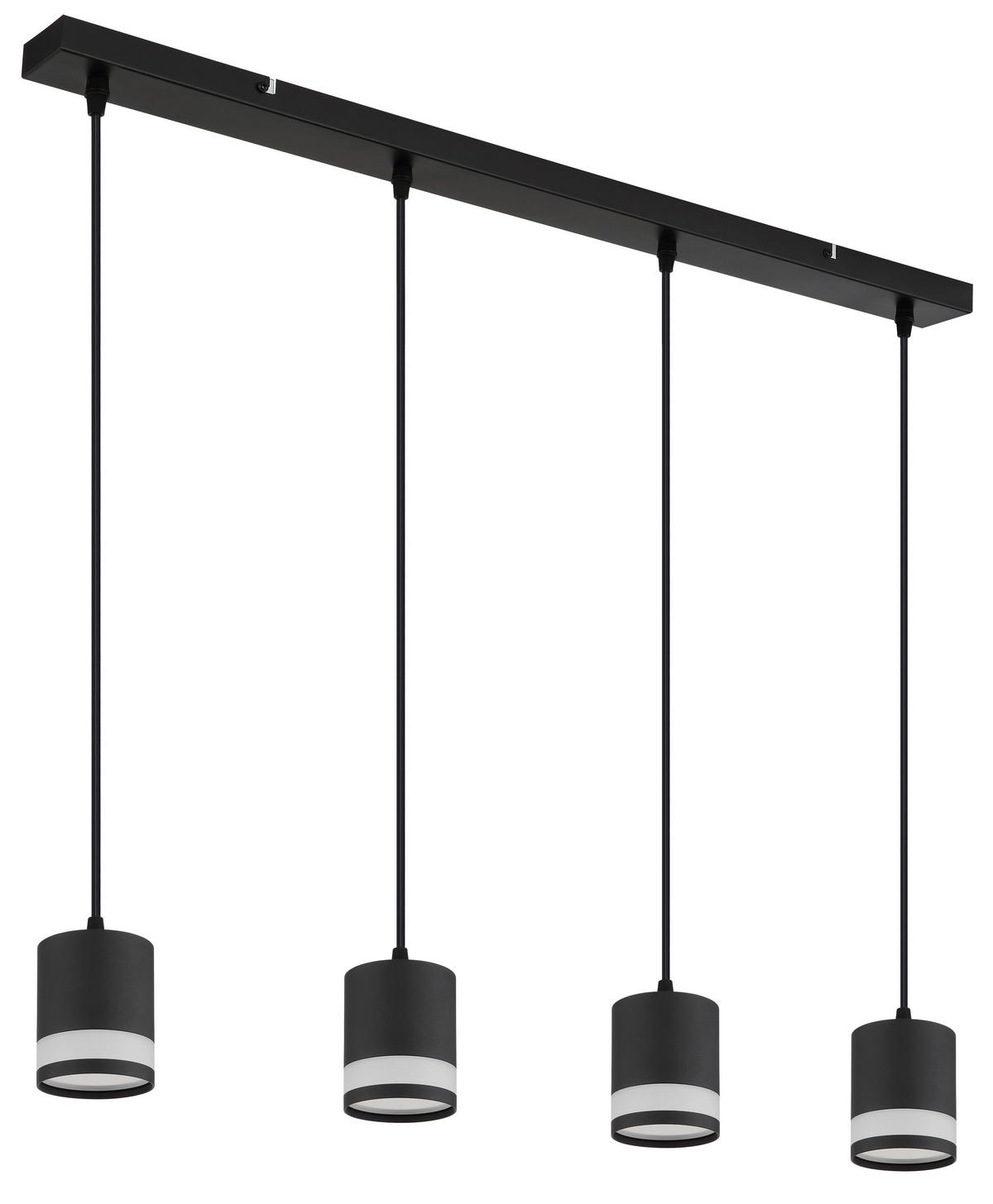 Led Függőlámpa 57852-4h Lucero - fekete/fehér, Design, műanyag/fém (80/8,2/120cm) - Globo
