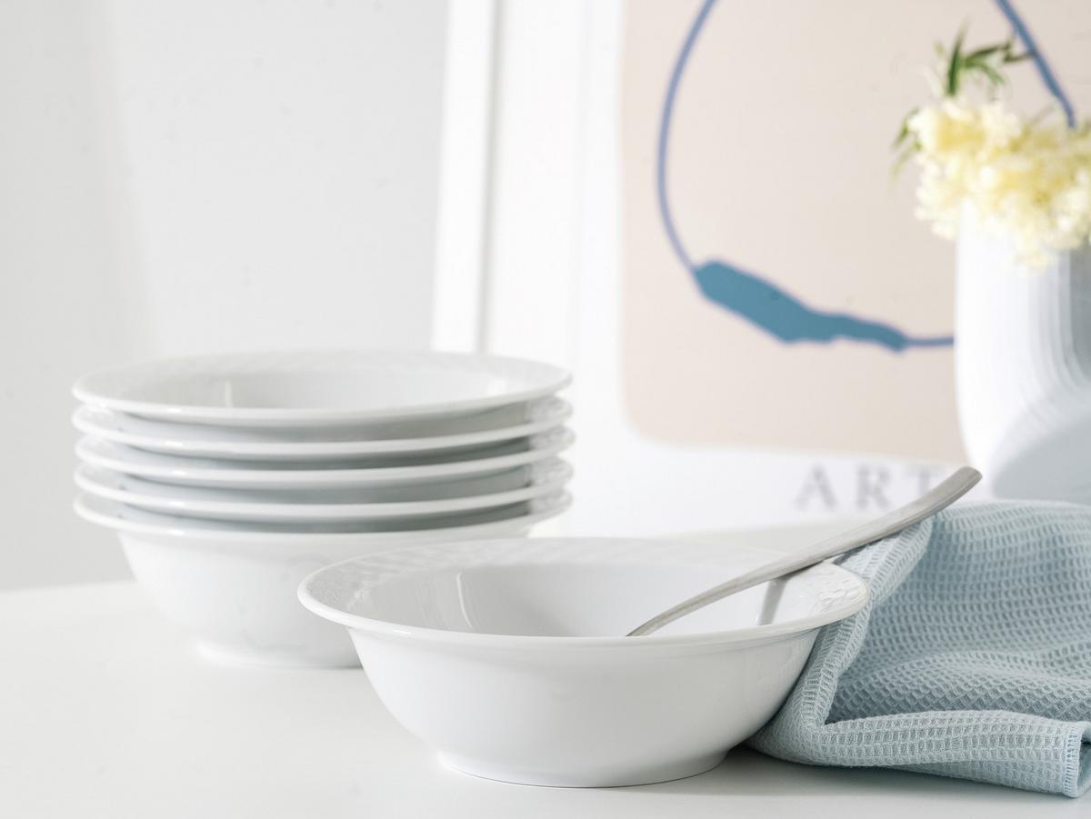 Müslischalenset Polo Weiss Porzellan, 6-teilig - Weiß, Basics, Keramik (17,5cm) - Creatable