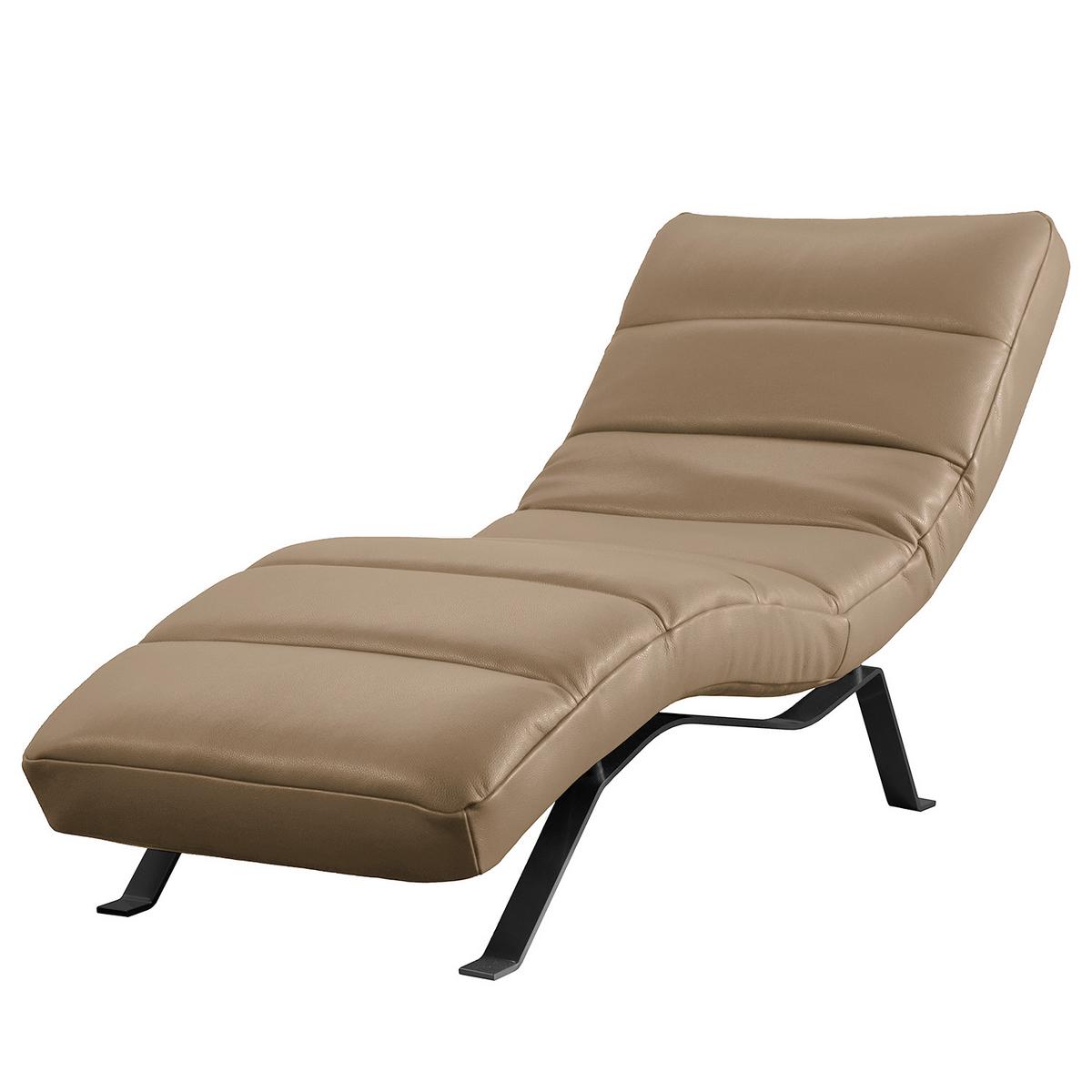 Relaxliege Swing Black Braun B: 65 Cm - Schwarz/Braun, Design, Leder (65/65-95/171cm) - Livetastic