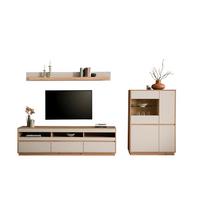 Wohnwand Sonora Eiche Artisan B: 292cm - Kaschmir/Eiche Artisan, Design, Glas/Holzwerkstoff (292/205/40cm) - MID.YOU