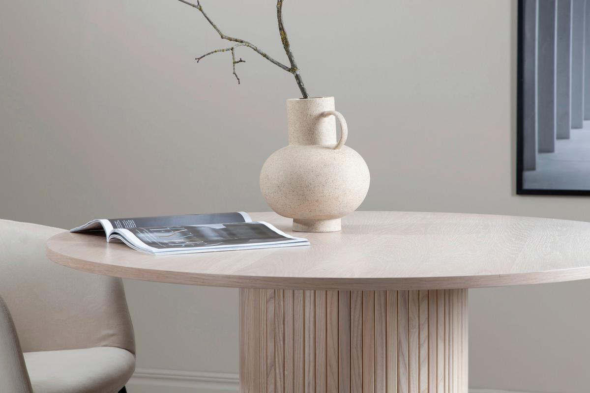 Esstisch Bianca - Beige/Weiß, Design, Holzwerkstoff (110/110/75cm) - Livetastic