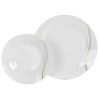 Tafelservice Kata - Weiß/Grün, KONVENTIONELL, Keramik - Luca Bessoni