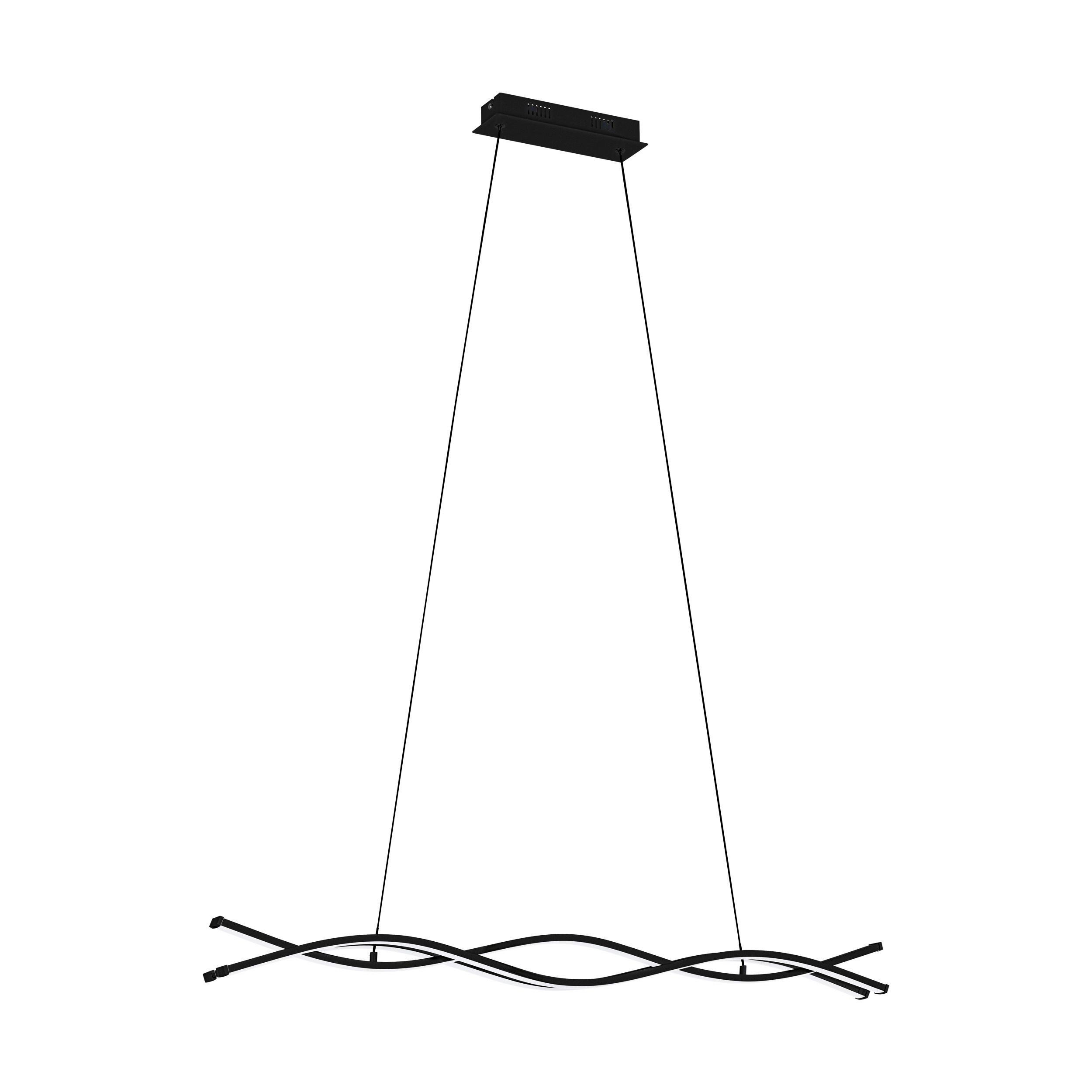 ZÁVESNÉ LED SVIETIDLO LASANA 3 - čierna/biela, Trend, kov/plast (98,5/80/120cm) - Eglo