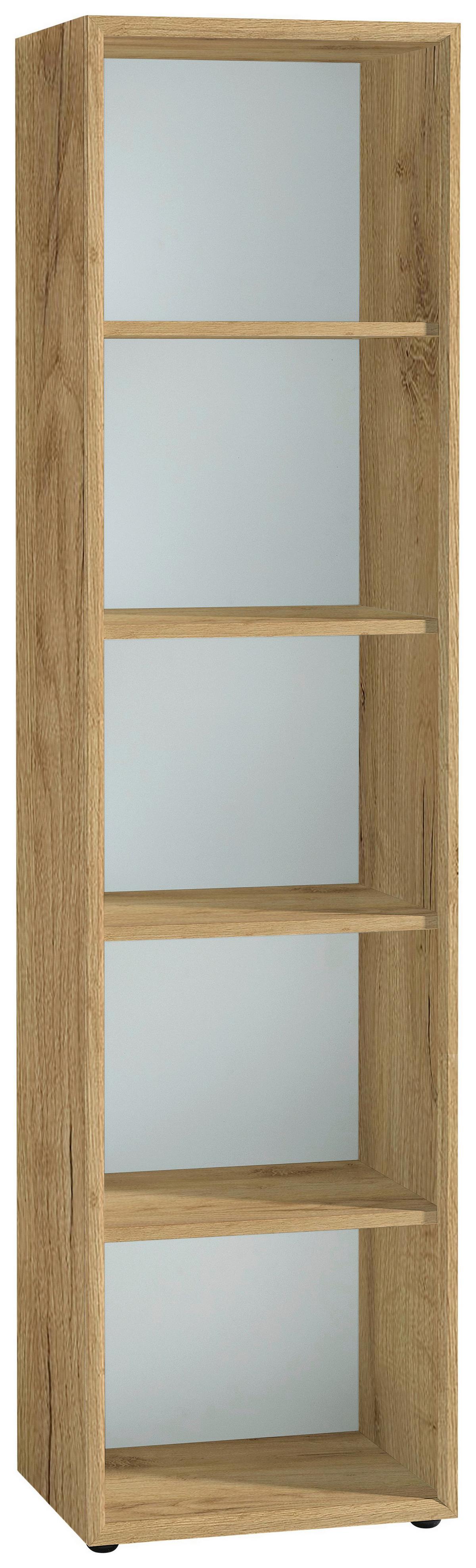 Aktenregal Gw-monteria Weiß/eiche Dekor B: 50 - Eichefarben/Schwarz, MODERN, Holzwerkstoff (50/196/37cm) - Germania