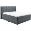 Boxspring postel ALASKA 180x200 cm antracit - antracitová, Basics, kompozitní dřevo/textil (180/200cm) - MID.YOU