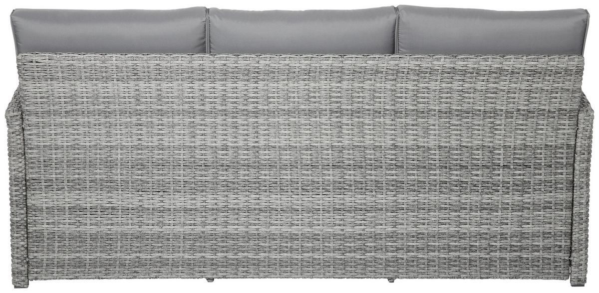 Lounge Garnitúra Malta - sötétszürke/szürke, Modern, műanyag/Üveg (145/68/70cm) - Beldano