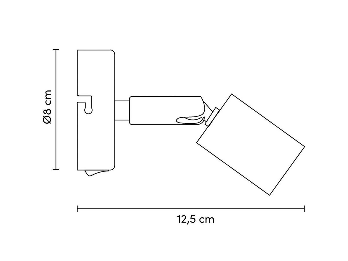 Bodové svietidlo MOLLY, 1 xE27 max. 24W, 230V - čierna, Konventionell, kov (8/8/12,5cm) - Modern Living