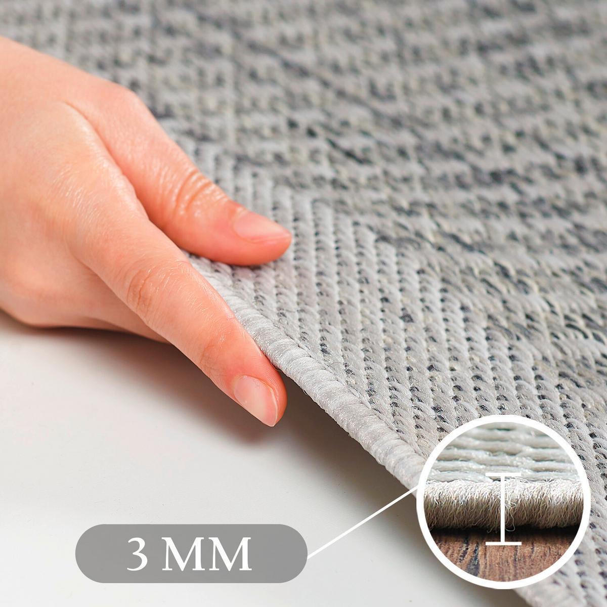 Outdoorteppich Giza 280 X 370 1410 Grey - Grau, Basics, Textil (280/370cm) - Novel