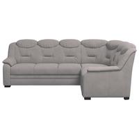 Ecksofa Marcus - Hellgrau/Schwarz, Basics, Textil (263/211cm) - MID.YOU