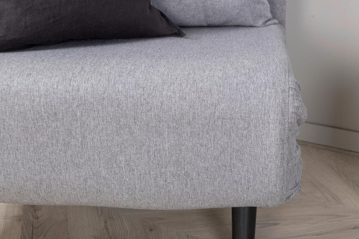 Schlafsessel Vicky - Schwarz/Grau, Design, Textil/Metall (70/88/80cm) - Livetastic