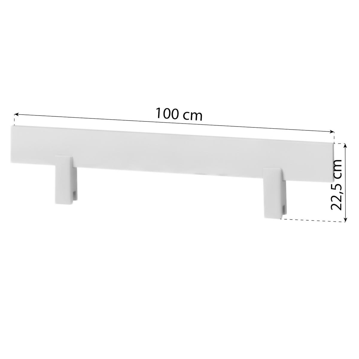 Bettschutzgitter Eco Comfort Weiß, B: 100 Cm - Weiß, MODERN, Holz (100/22,5/4cm) - MID.YOU