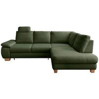Eckschlafsofa Positano Dunkelgrün S: 261x206 Cm - Wildeiche/Dunkelgrün, MODERN, Textil (261/206cm) - Livetastic