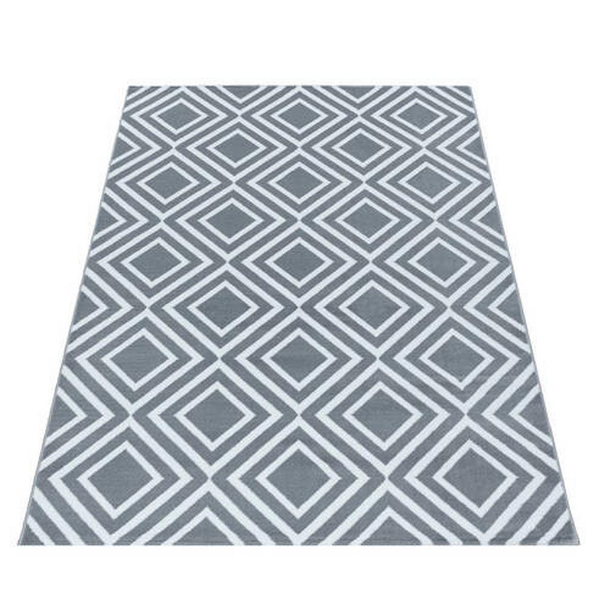 Webteppich Grau Naturfaser Costa 240x340 cm - Grau, Design, Textil (240/340cm)
