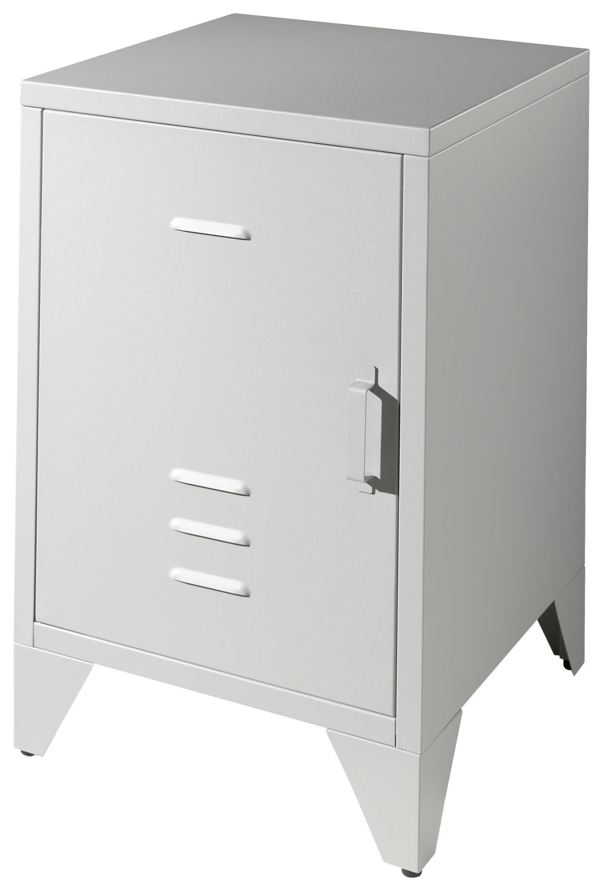 Nachtkästchen Bronxx Grau B: 40 Cm - Grau, MODERN, Metall (40/60/40cm) - MID.YOU