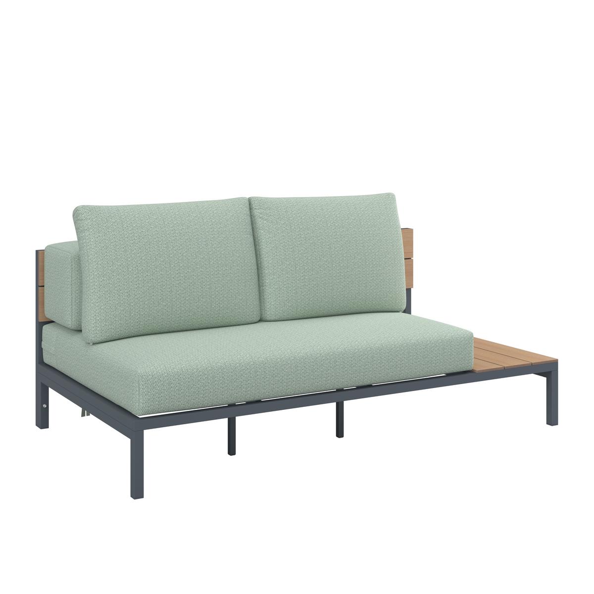 TERASOVÁ SEDACIA SÚPRAVA CHIARA - prírodná farba/svetlozelená, Modern, kov/textil (164/68/94cm) - Bessagi Garden