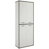 Víceúčelová skříň KEFLAVIK -EXKLUSIV- - šedá/bílá, Moderní, kompozitní dřevo/plast (84,5/226,4/41,5cm) - Mömax