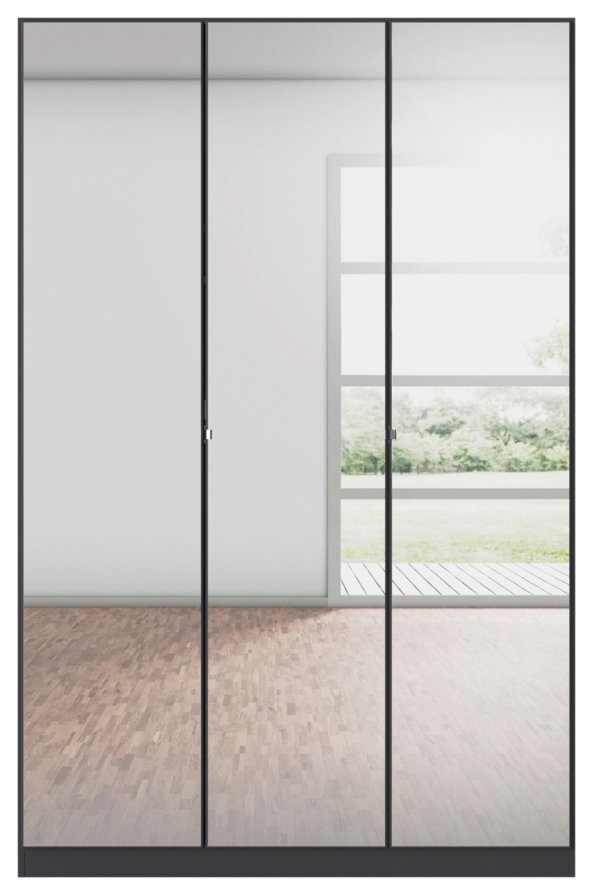 Kleiderschrank Reflect inkl. Inneneinteilung, 2 Körbe - Silberfarben/Grau, MODERN, Holzwerkstoff (136/210/54cm)