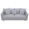 3-sitzer-sofa Mit Schlaffunktion Sofia B: 223 Cm - Hellgrau/Schwarz, Design, Textil (223/96/95cm) - MID.YOU
