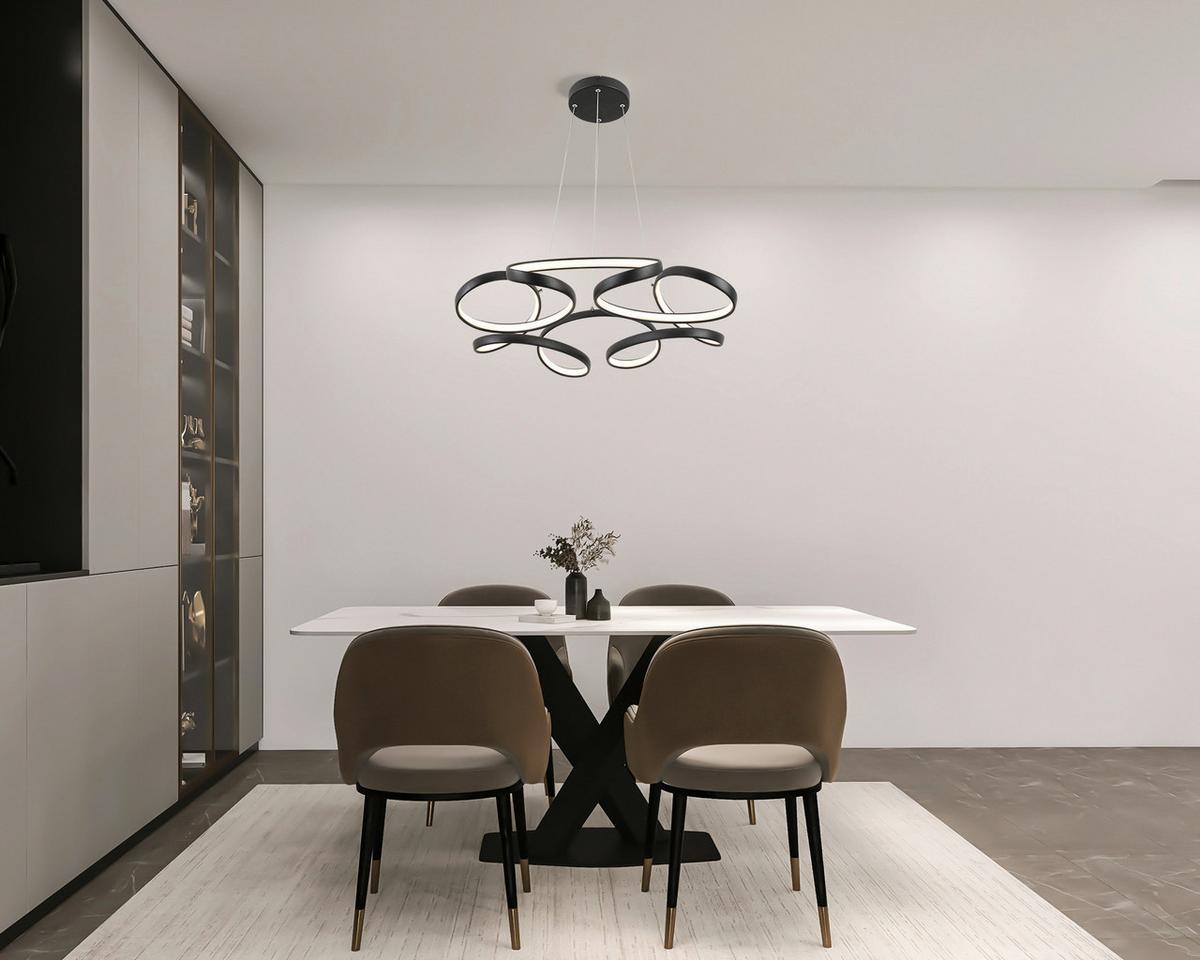 ZÁVESNÉ LED SVIETIDLO CRONO -AKT- - čierna, Romantik / Landhaus, kov/plast (70qm) - Premium Living