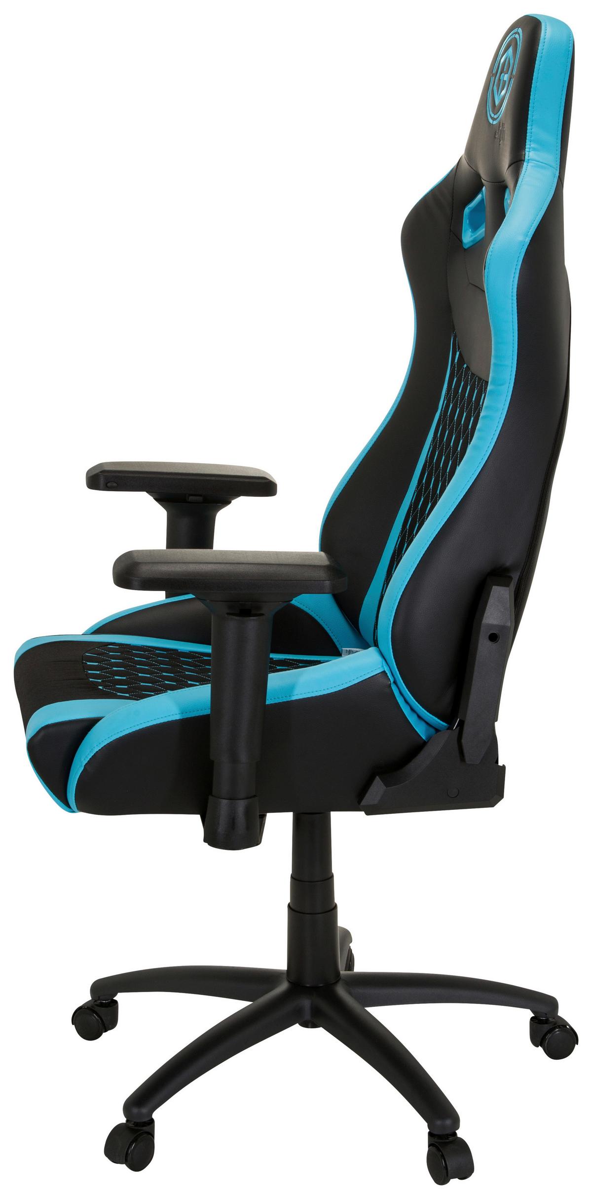 Gamingstuhl Gamebreaker Sx 04 Schwarz/Türkis - Türkis/Schwarz, MODERN, Kunststoff/Textil (74/137/66cm) - MID.YOU