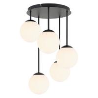 Deckenleuchte Whit - Schwarz/Weiß, MODERN, Glas/Metall (42/59.5cm)