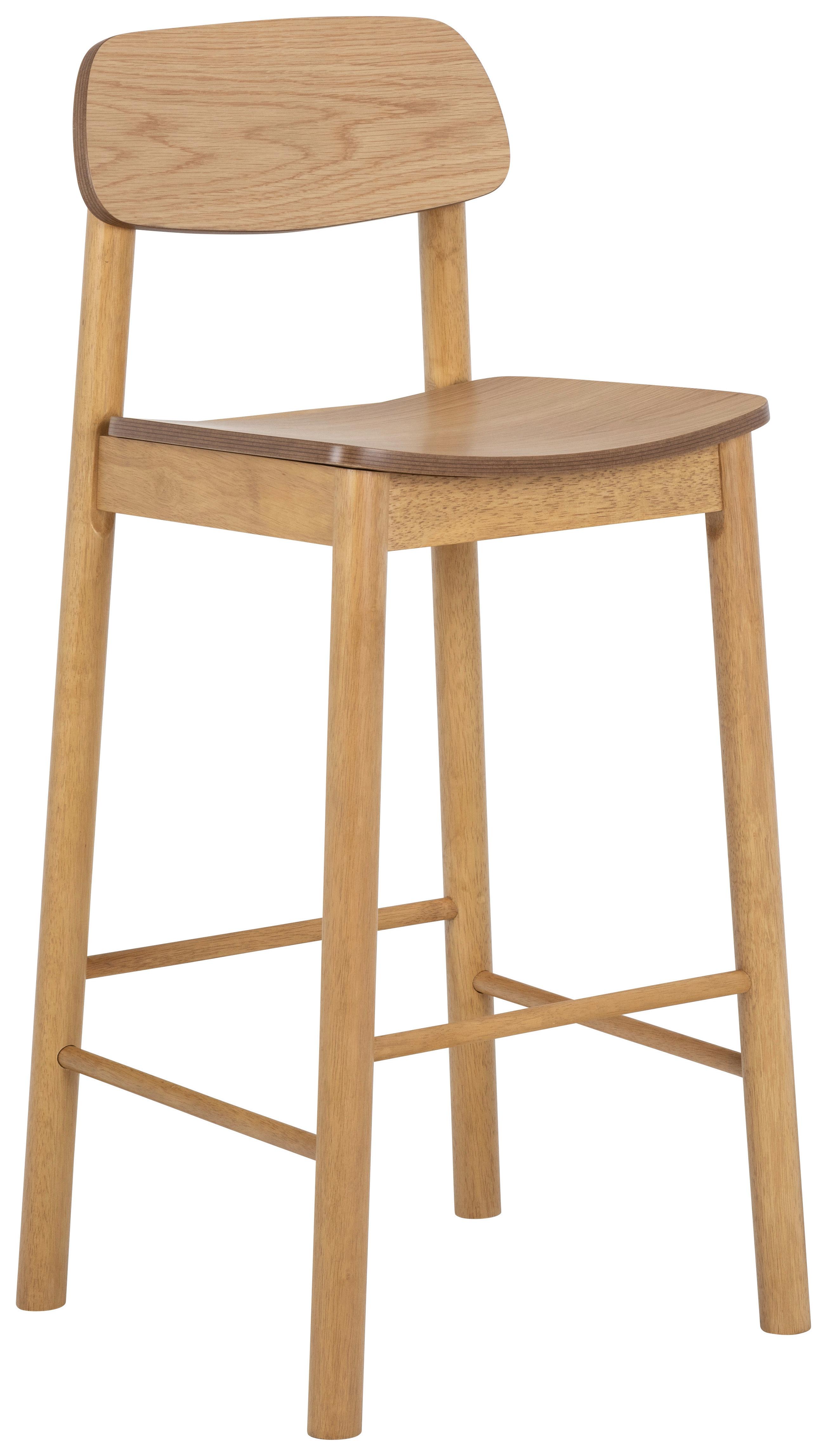 Barová židle BARLOW - barvy dubu, Trend, dřevo (43,5/105/46,5cm) - MID.YOU