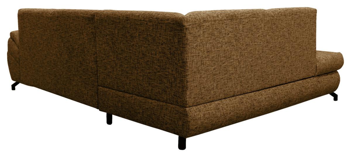 Ecksofa Imo Braun 201x274 cm - Schwarz/Braun, Design, Textil (201/274cm) - MID.YOU