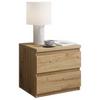 Nachtkästchen Olli B: 45 Cm Eichefarben - Eichefarben/Schwarz, Basics, Holzwerkstoff (45/43,6/38cm) - MID.YOU
