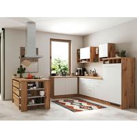Küchenblock Hilde Inselküche 310 cm - Wildeiche/Weiß, Design, Holzwerkstoff (310-150cm) - Respekta