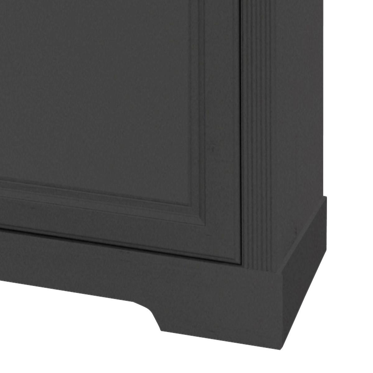 Kommode 164 cm Jasmin II Graphitfarben/Eiche Artisan - Schwarz/Graphitfarben, LIFESTYLE, Holzwerkstoff (164/90/41cm)