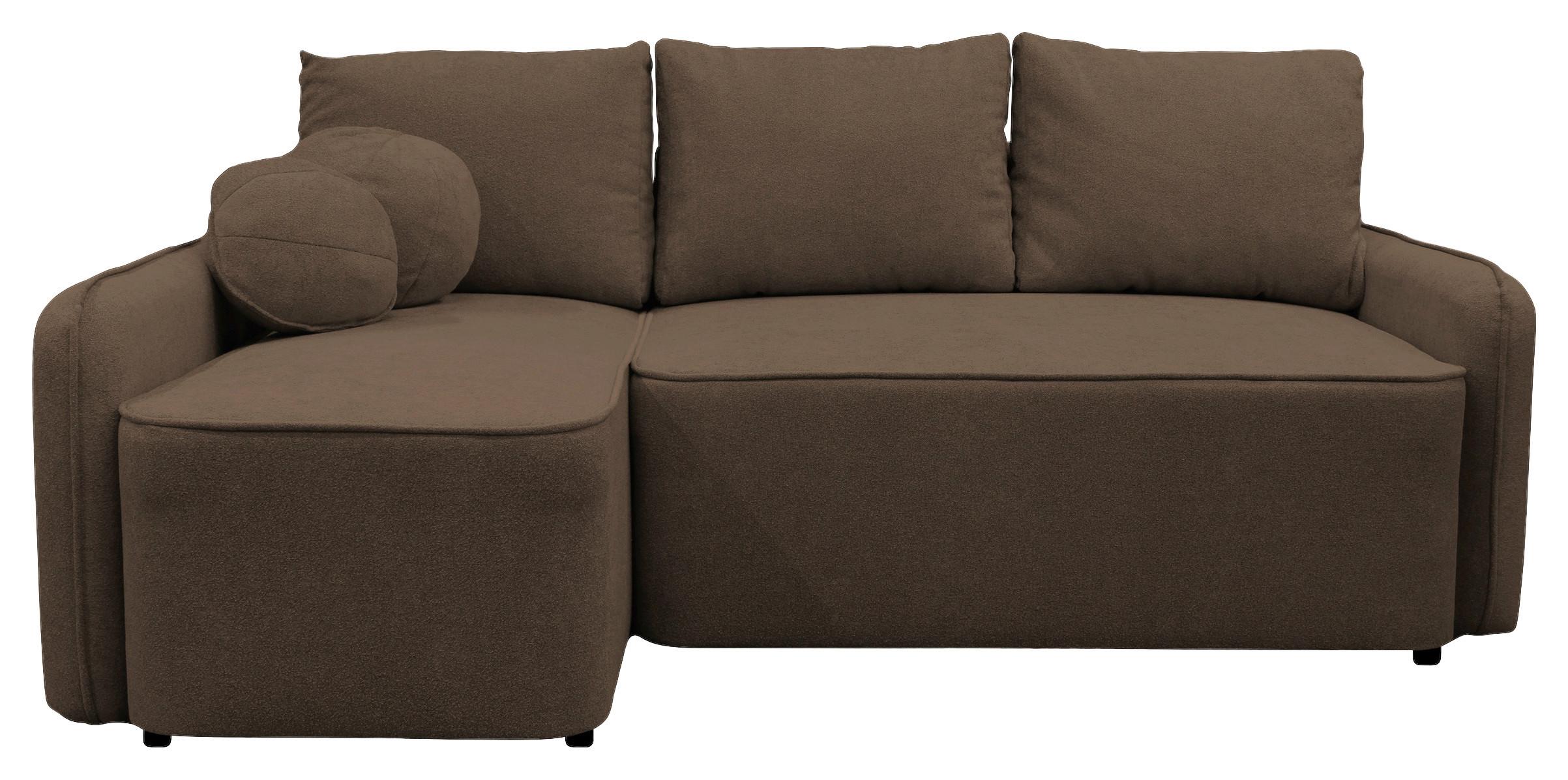 Ecksofa Fancy Braun 143x209 cm - Schwarz/Braun, Design, Textil (143/209cm) - MID.YOU