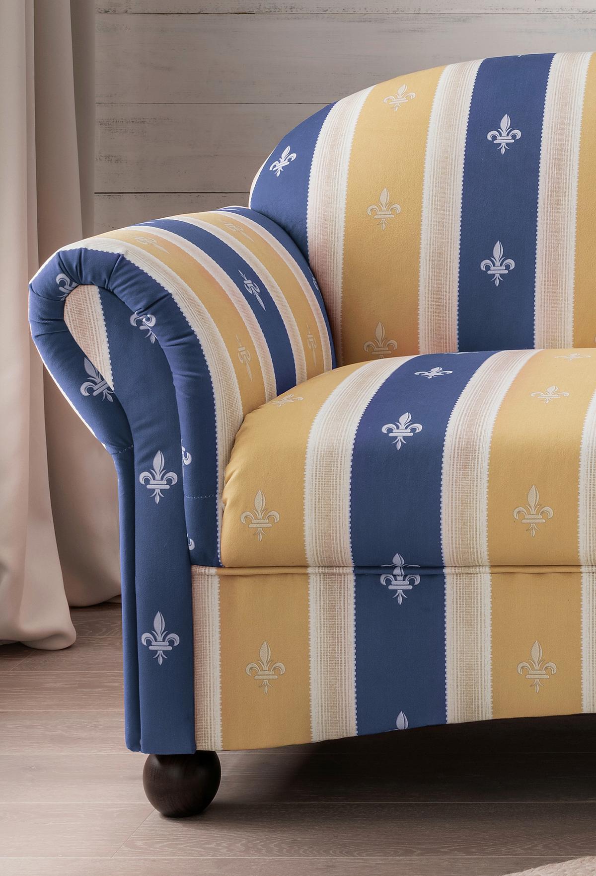 Sessel Torello Blau B: 90 Cm - Wengefarben/Blau, KONVENTIONELL, Textil (90/84/80cm) - Livetastic